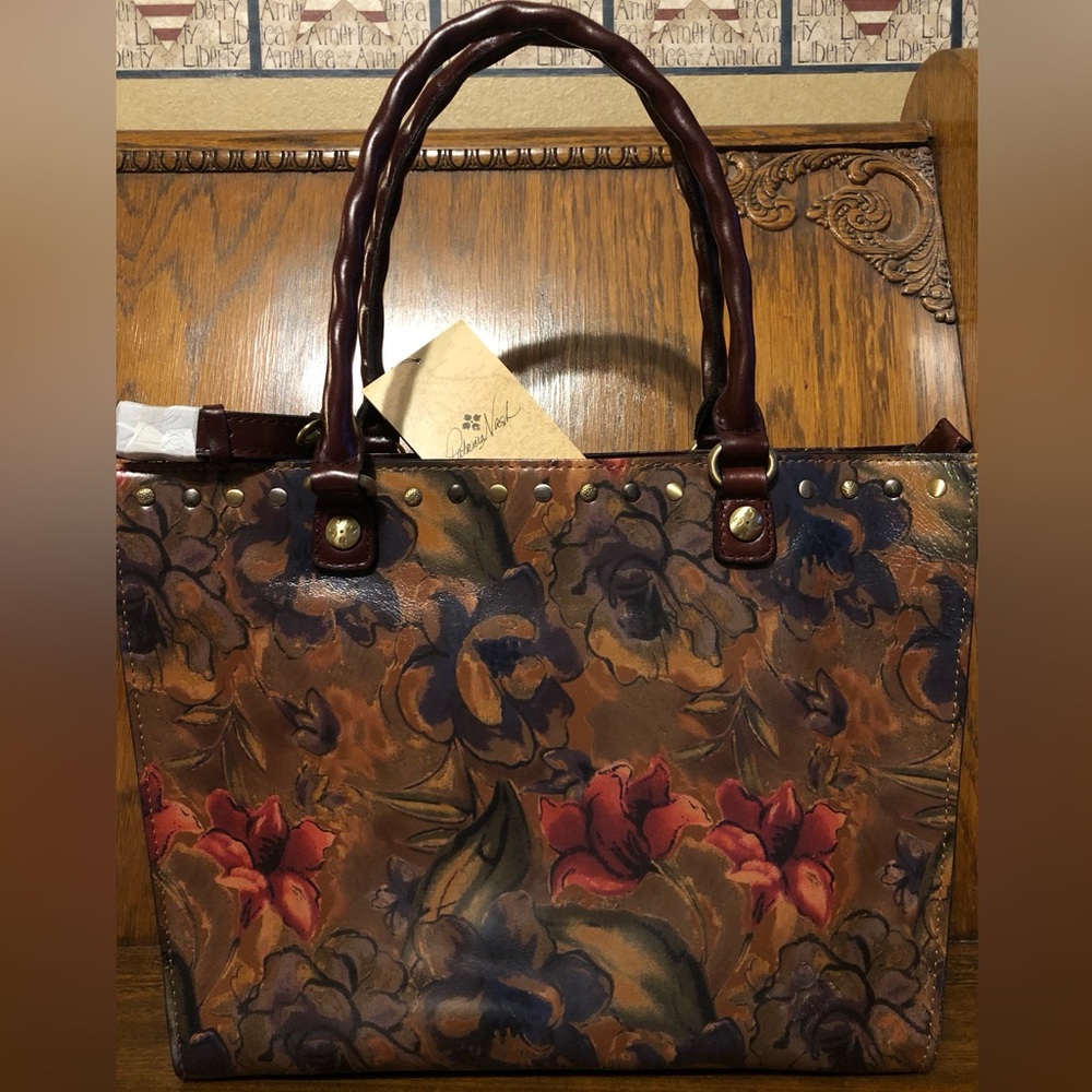 NWT-Patricia Nash-SET-Sienna Sunset-Zancona Tote & Reiti Trifold Wallet-$308 - Picture 2 of 16